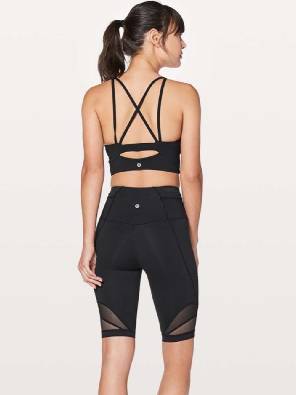 Lululemon Clip-In Long Line Bra Black 6 - Picture 2 of 9